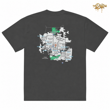 City Boys Up Phoenix Map Oversized T-Shirt
