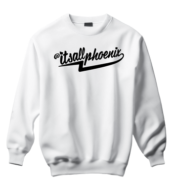 itsallphoenix Cursive Font Stitched Crewneck